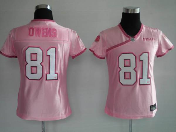 Bills #81 Terrell Owens Pink Lady Stitched NFL Jersey - Click Image to Close